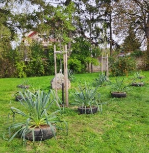 Rózsa-Vát Egyesület iskolaudvar sziklakert projekt virágok